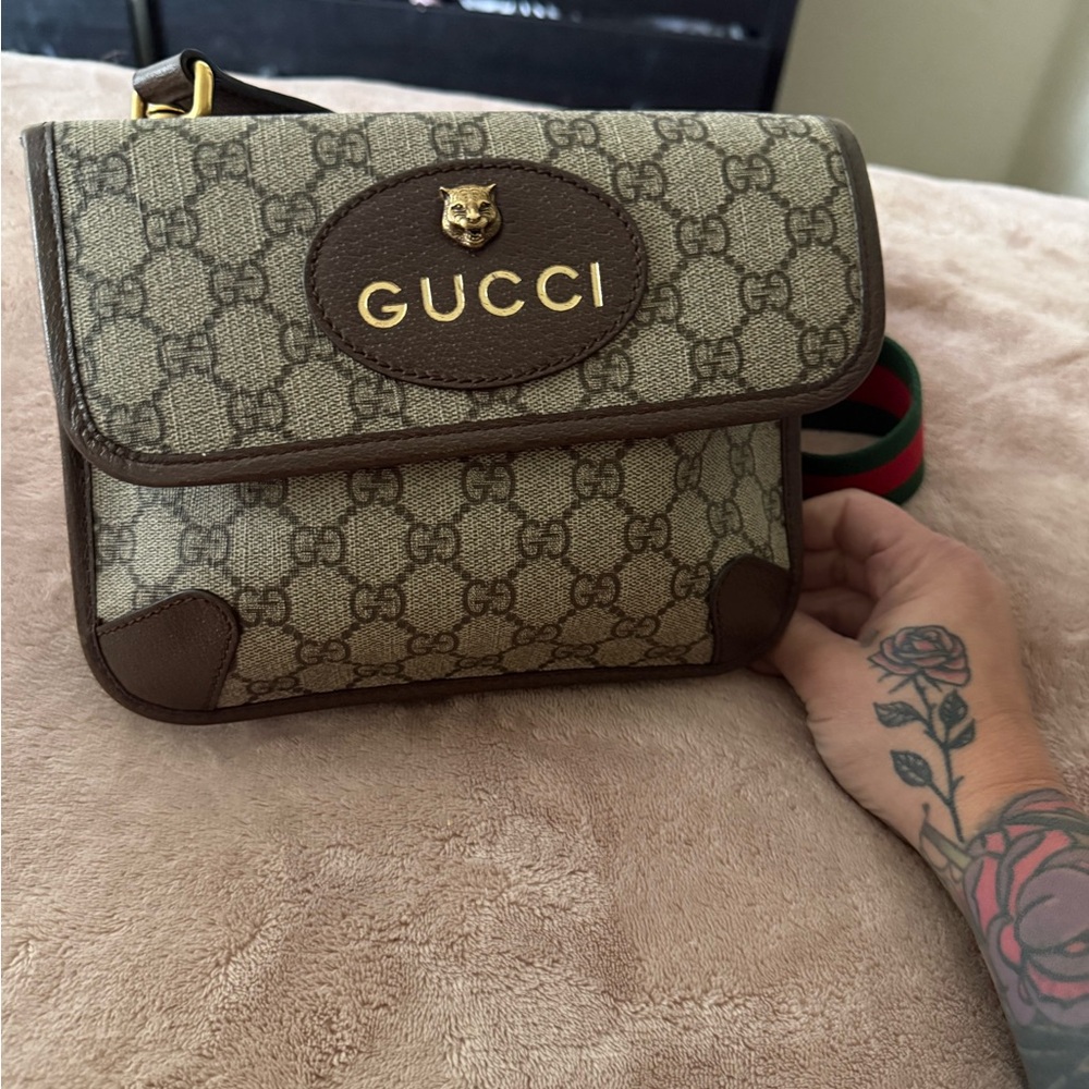 Gucci Beige and Brown Crossbody Bag